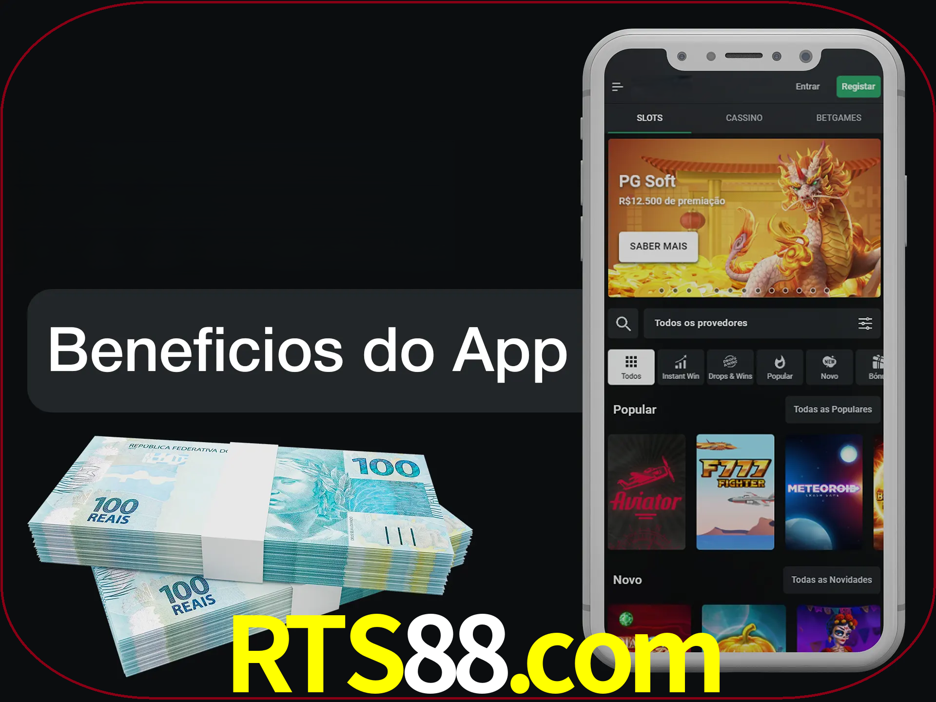 Obtenha todos os benefícios usando o aplicativo.