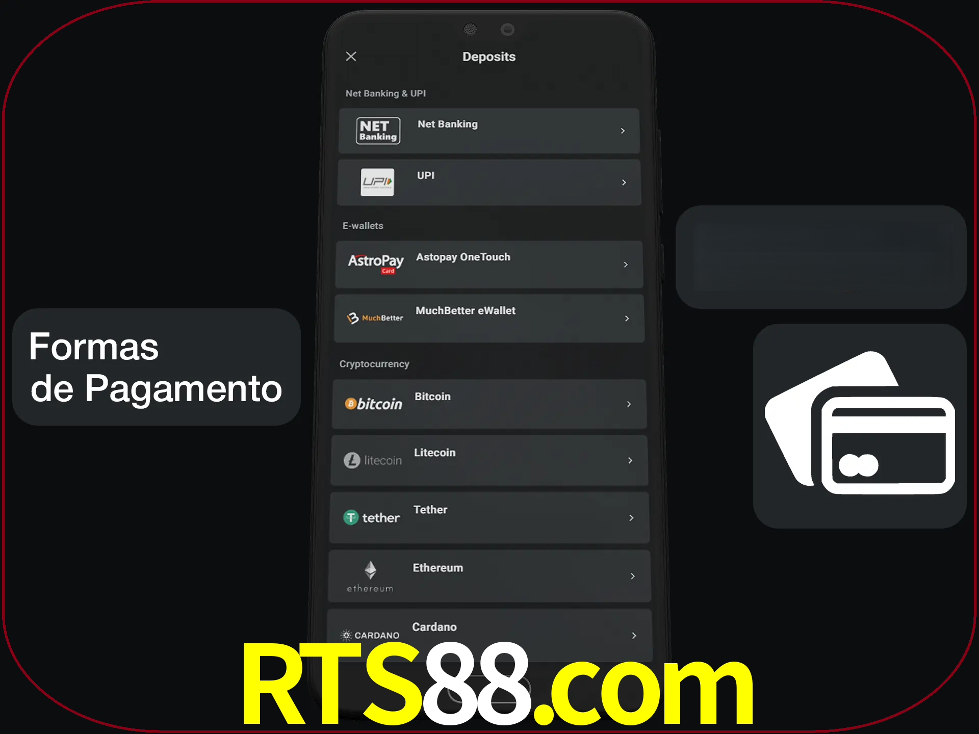 Escolha a forma de pagamento de sua preferência.