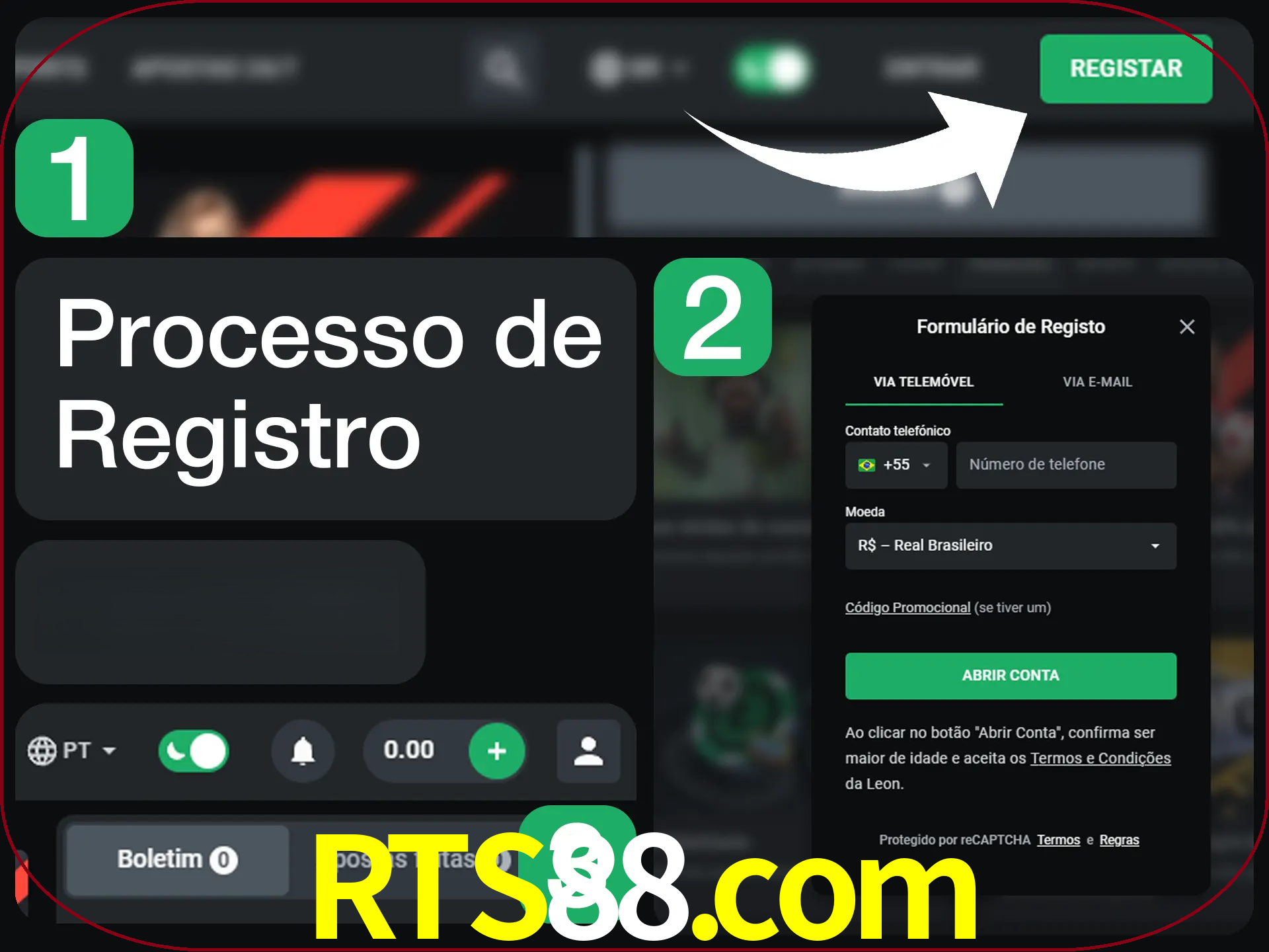 O processo de registro na LeonBet é simples.