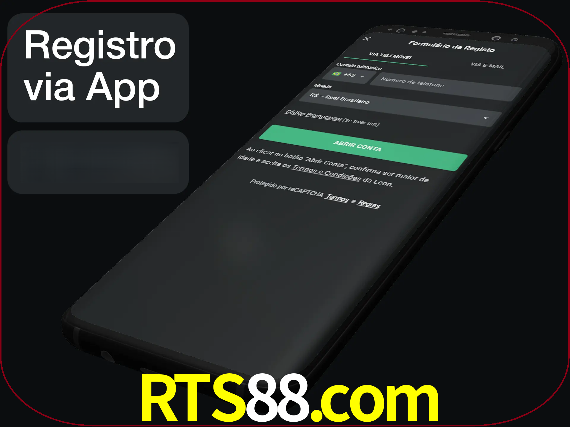 Registre-se quiclly em LeonBet usando o aplicativo.